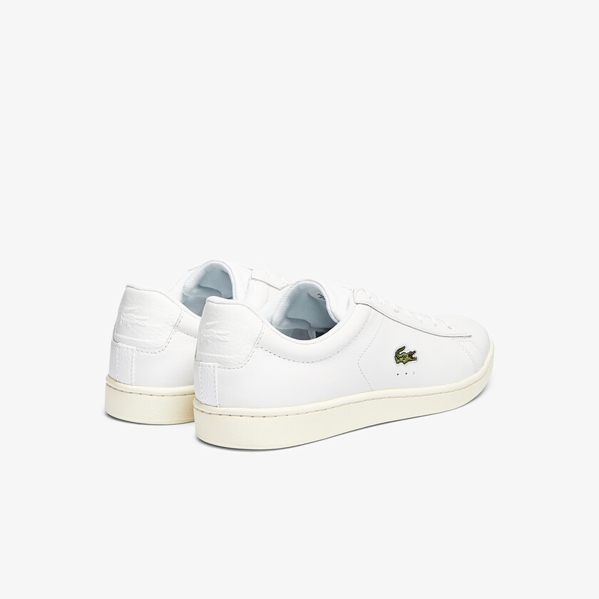 Sapatilhas Branco Cinzentas Masculino Lacoste Carnaby Evo Leather Accent TW4-26952U3