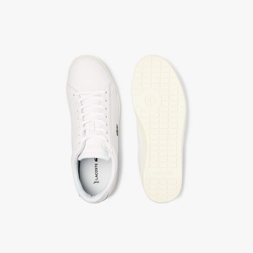 Sapatilhas Branco Cinzentas Masculino Lacoste Carnaby Evo Leather Accent TW4-26952U3
