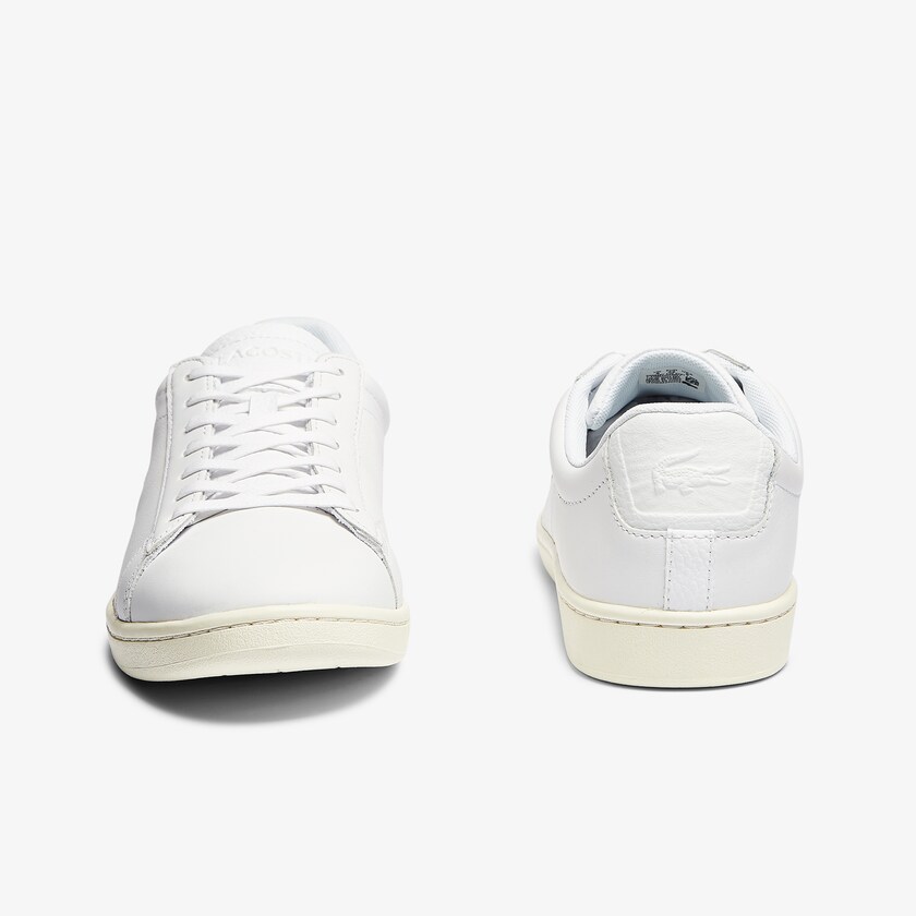 Sapatilhas Branco Cinzentas Masculino Lacoste Carnaby Evo Leather Accent TW4-26952U3