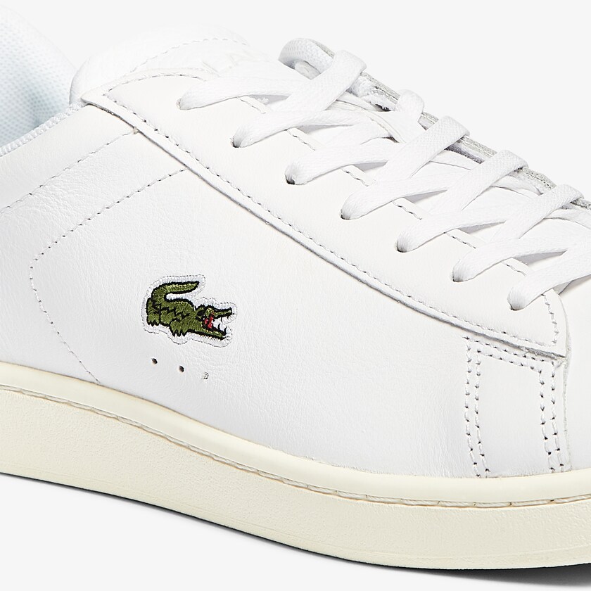 Sapatilhas Branco Cinzentas Masculino Lacoste Carnaby Evo Leather Accent TW4-26952U3