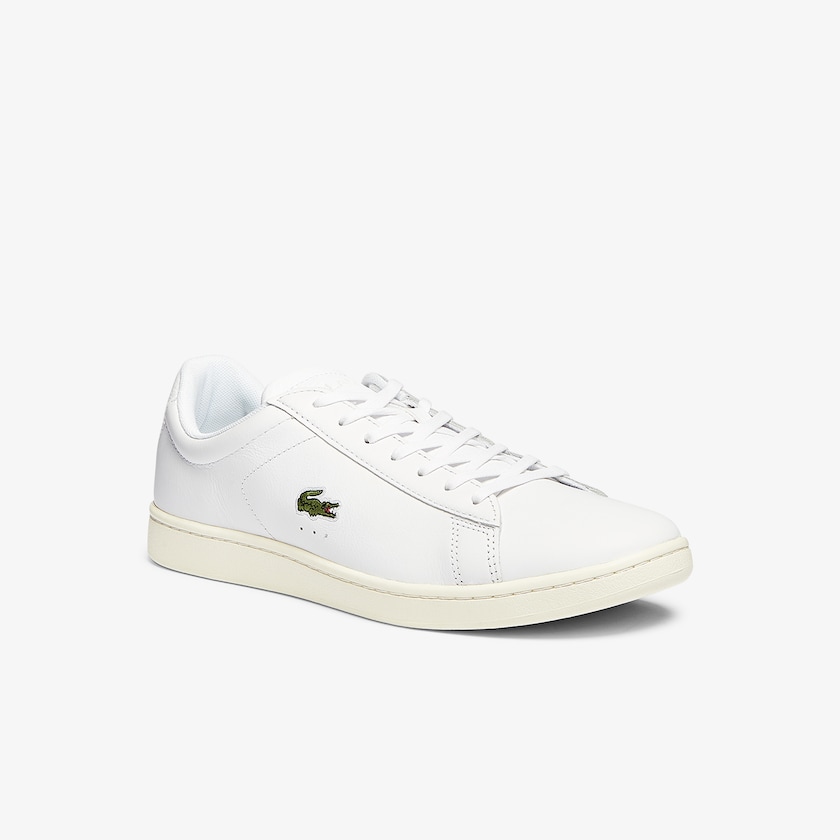 Sapatilhas Branco Cinzentas Masculino Lacoste Carnaby Evo Leather Accent TW4-26952U3