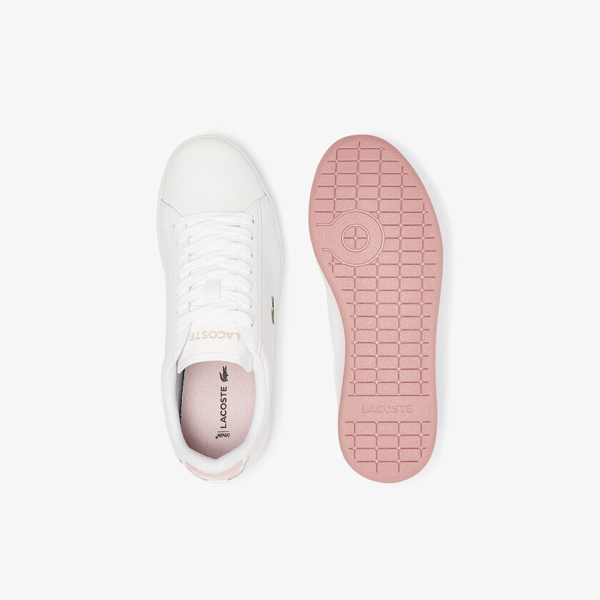 Sapatilhas Branco Rosa Feminino Lacoste Carnaby Evo Leather SF0-28542Q4