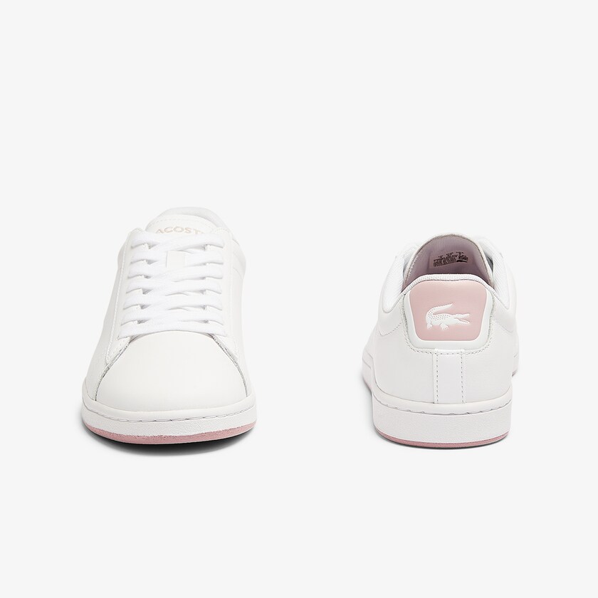 Sapatilhas Branco Rosa Feminino Lacoste Carnaby Evo Leather SF0-28542Q4