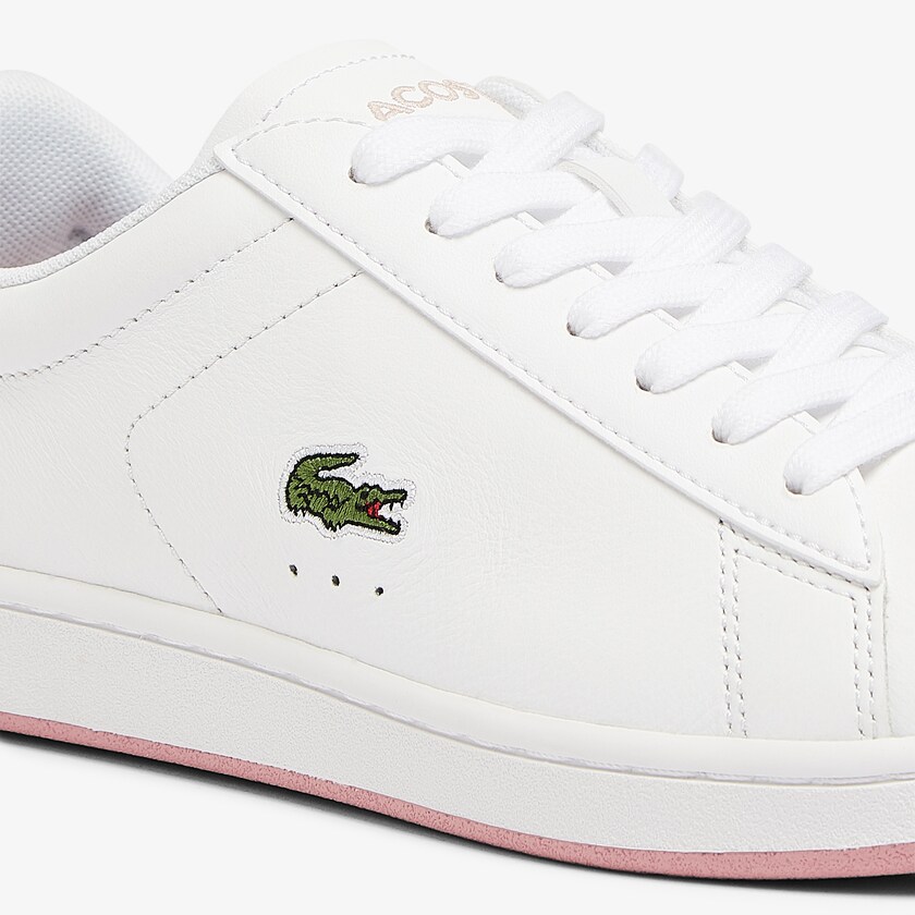 Sapatilhas Branco Rosa Feminino Lacoste Carnaby Evo Leather SF0-28542Q4
