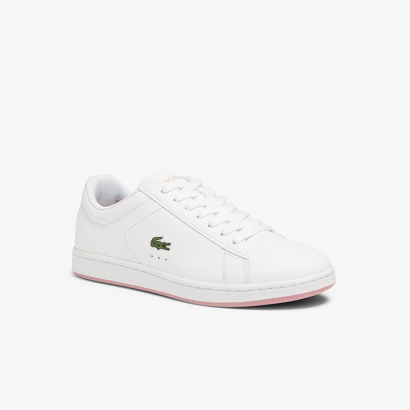 Sapatilhas Branco Rosa Feminino Lacoste Carnaby Evo Leather SF0-28542Q4
