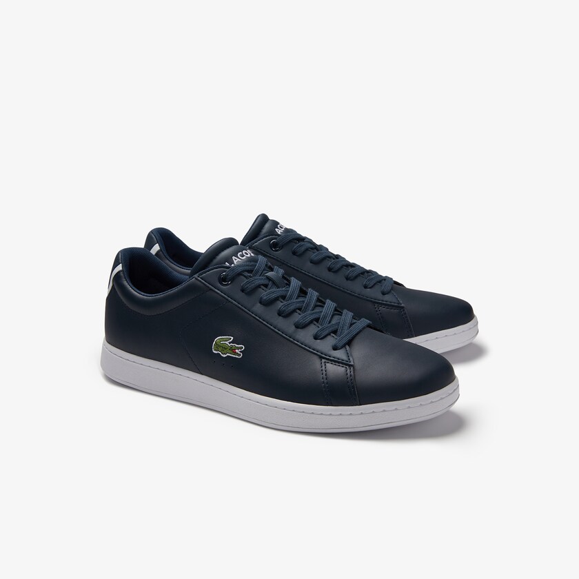Sapatilhas Azul Marinho Masculino Lacoste Carnaby Evo Leather KN1-68276M0