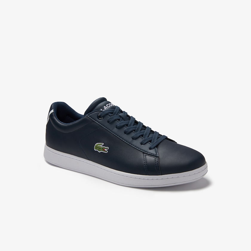 Sapatilhas Azul Marinho Masculino Lacoste Carnaby Evo Leather KN1-68276M0