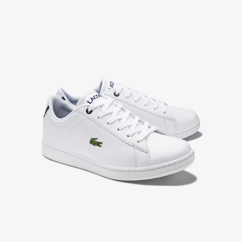 Sapatilhas Branco Azul Marinho Criança Lacoste Carnaby Evo Mesh-lined Tonal Synthetic AR1-00680Z8