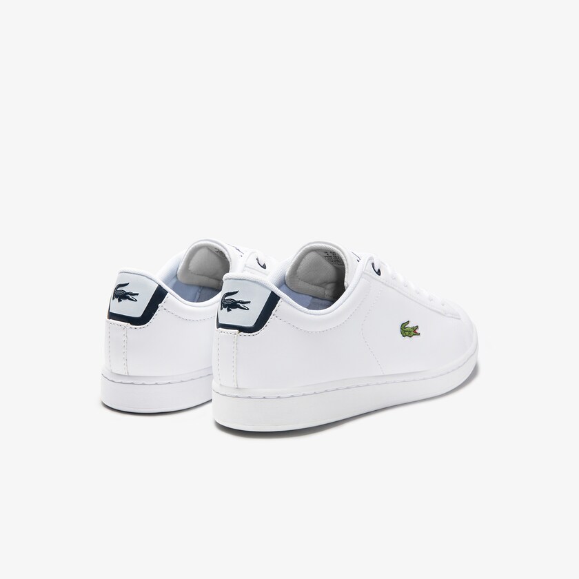 Sapatilhas Branco Azul Marinho Criança Lacoste Carnaby Evo Mesh-lined Tonal Synthetic AR1-00680Z8