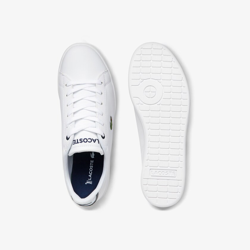 Sapatilhas Branco Azul Marinho Criança Lacoste Carnaby Evo Mesh-lined Tonal Synthetic AR1-00680Z8
