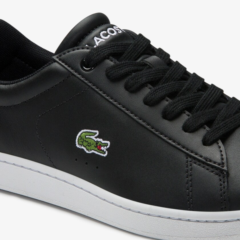 Sapatilhas Pretas Feminino Lacoste Carnaby Evo Mesh-lined Leather FQ1-25142Y6