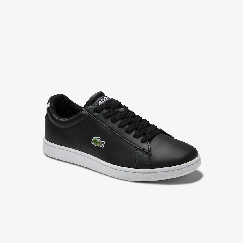 Sapatilhas Pretas Feminino Lacoste Carnaby Evo Mesh-lined Leather FQ1-25142Y6