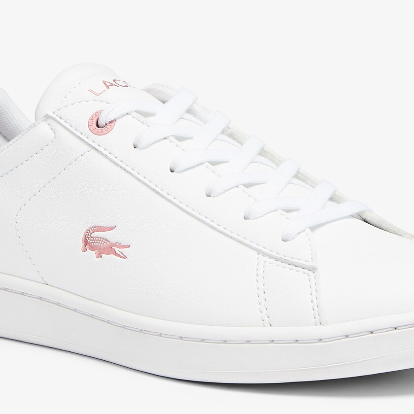 Sapatilhas Branco Rosa Criança Lacoste Carnaby Evo Metallic Accent RK7-20462S8