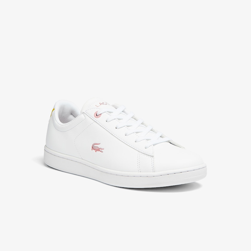 Sapatilhas Branco Rosa Criança Lacoste Carnaby Evo Metallic Accent RK7-20462S8