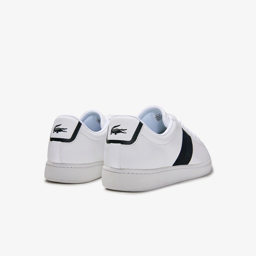 Sapatilhas Branco Azul Marinho Masculino Lacoste Carnaby Evo Pigmented Leather KJ4-48944C5
