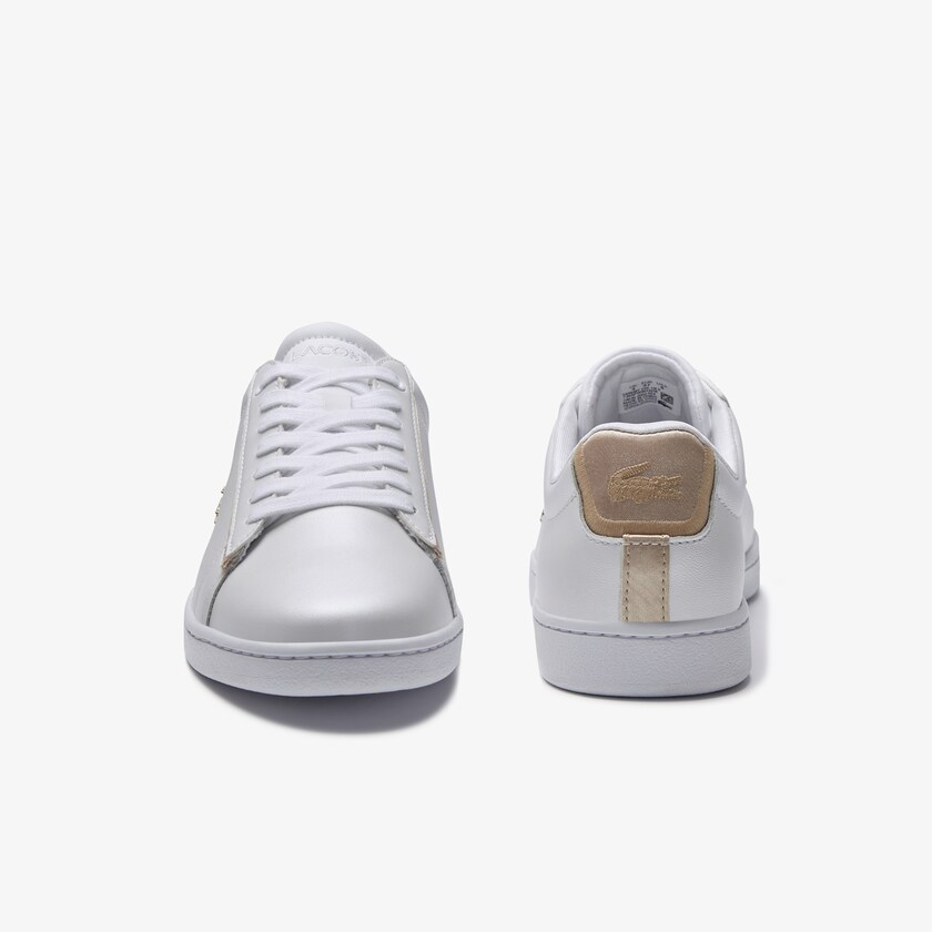Sapatilhas Branco Feminino Lacoste Carnaby Evo Satin and Leather CA6-13521O9