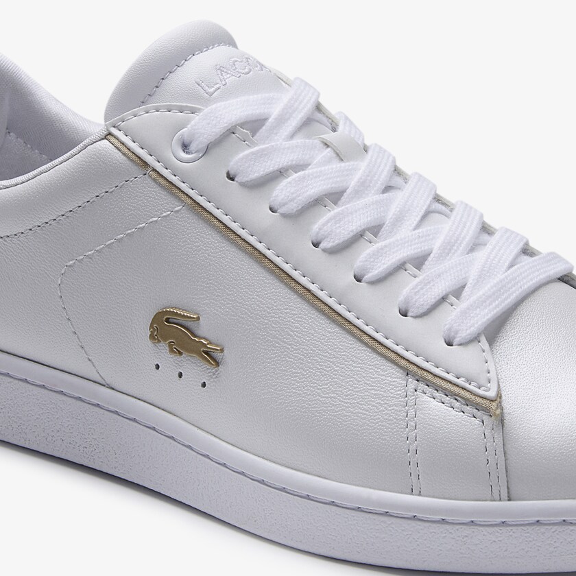 Sapatilhas Branco Feminino Lacoste Carnaby Evo Satin and Leather CA6-13521O9