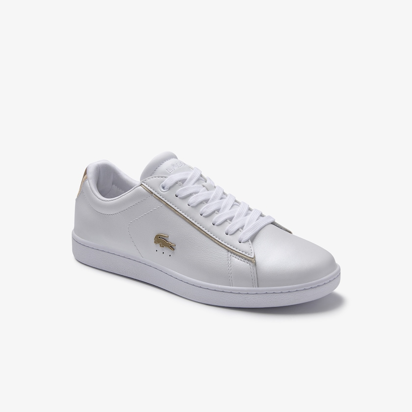 Sapatilhas Branco Feminino Lacoste Carnaby Evo Satin and Leather CA6-13521O9
