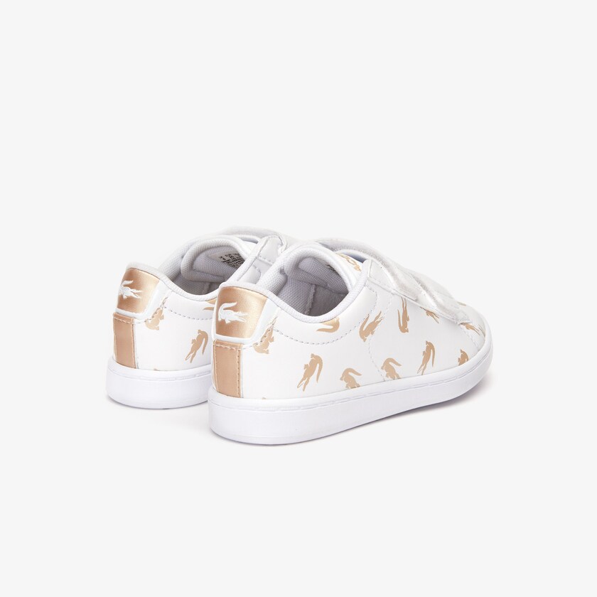Sapatilhas Branco Douradas Criança Lacoste Carnaby Evo Synthetic with Multi-Croc Prints DQ8-55095F6