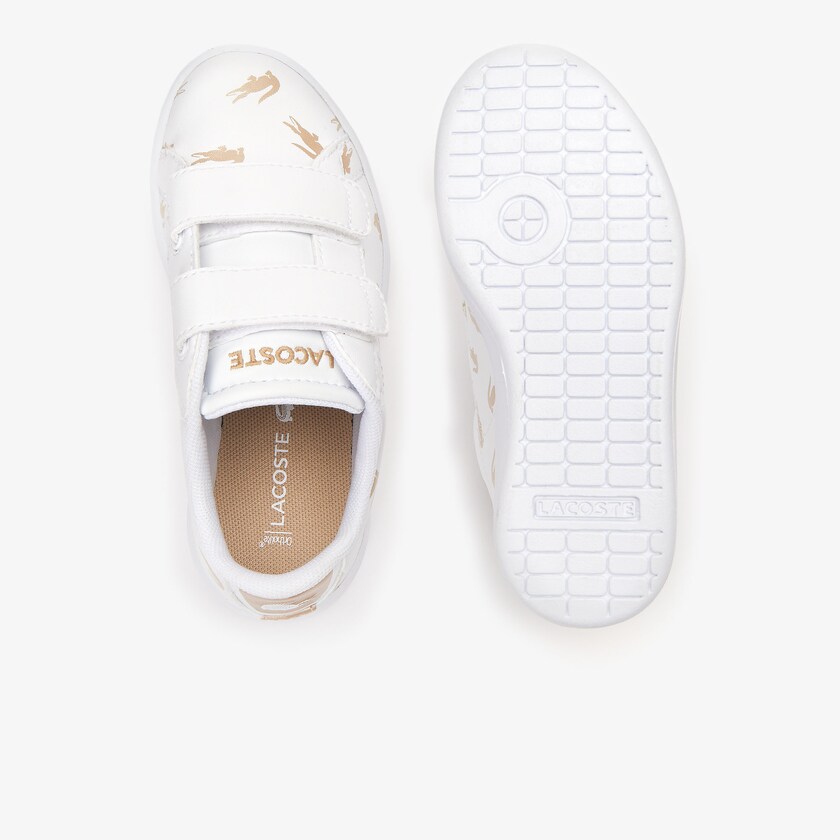 Sapatilhas Branco Douradas Criança Lacoste Carnaby Evo Synthetic with Multi-Croc Prints DQ8-55095F6