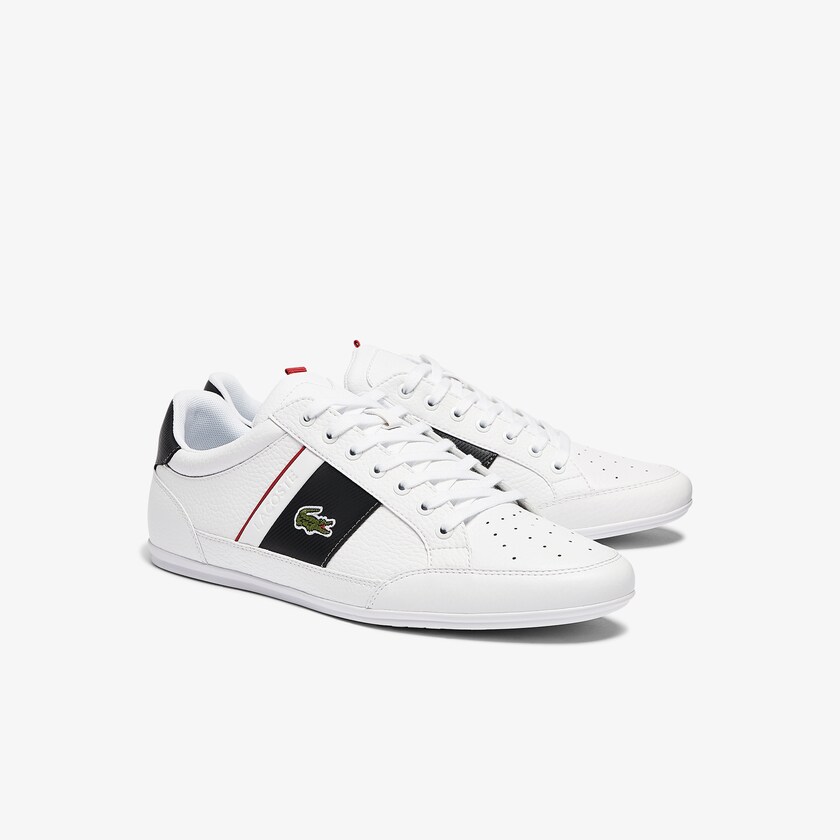 Sapatilhas Branco Cinzentas Escuro Masculino Lacoste Chaymon Leather and Synthetic BU1-58335I1
