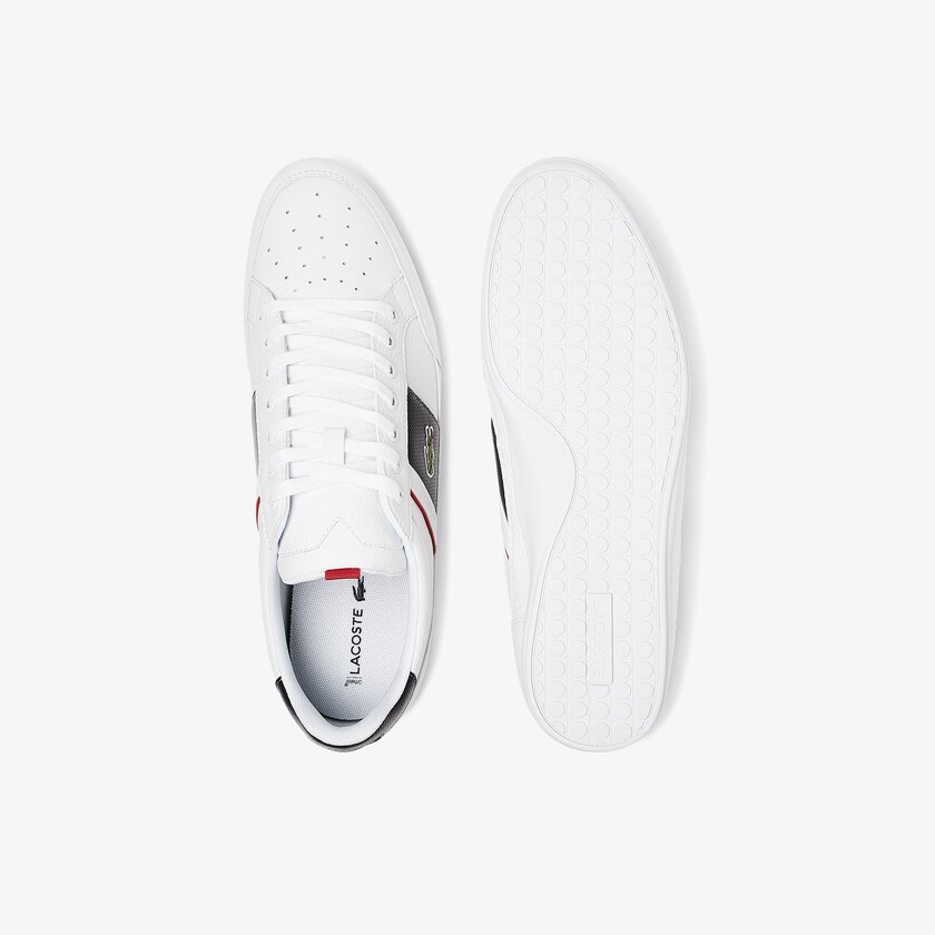 Sapatilhas Branco Cinzentas Escuro Masculino Lacoste Chaymon Leather and Synthetic BU1-58335I1