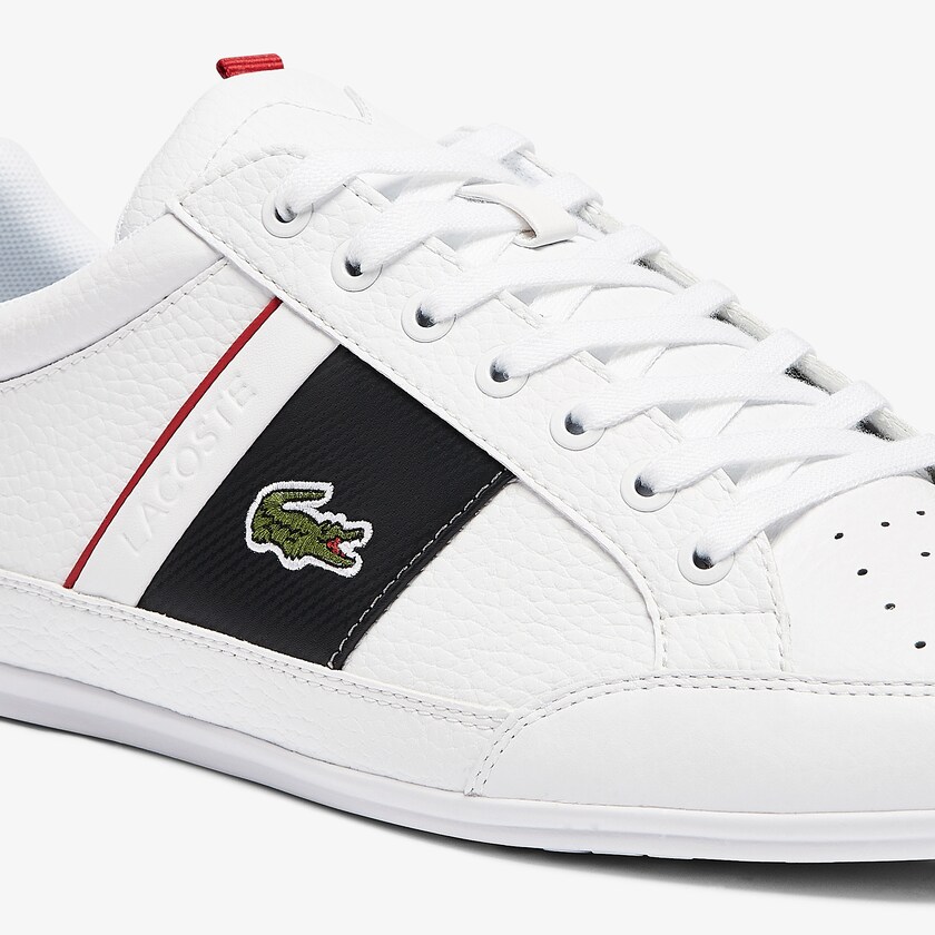 Sapatilhas Branco Cinzentas Escuro Masculino Lacoste Chaymon Leather and Synthetic BU1-58335I1