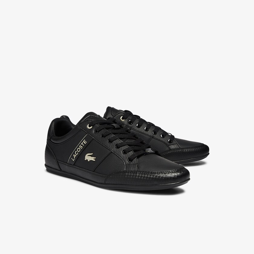 Sapatilhas Pretas Pretas Masculino Lacoste Chaymon Synthetic and Leather JG0-15281D9