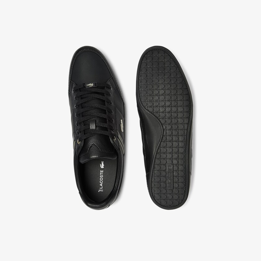 Sapatilhas Pretas Pretas Masculino Lacoste Chaymon Synthetic and Leather JG0-15281D9