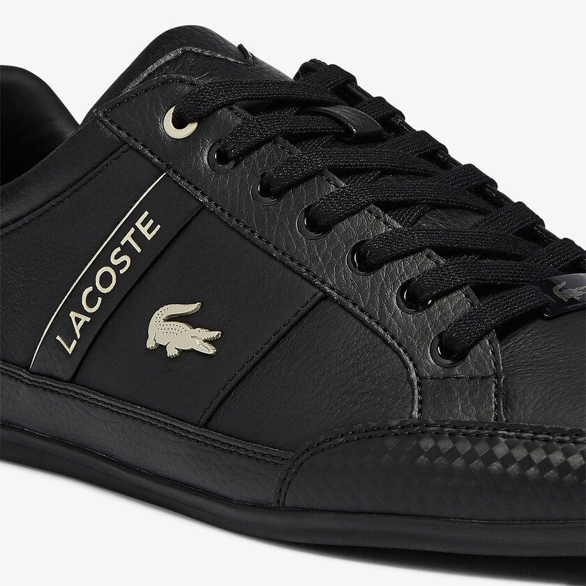 Sapatilhas Pretas Pretas Masculino Lacoste Chaymon Synthetic and Leather JG0-15281D9