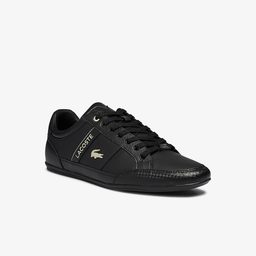 Sapatilhas Pretas Pretas Masculino Lacoste Chaymon Synthetic and Leather JG0-15281D9