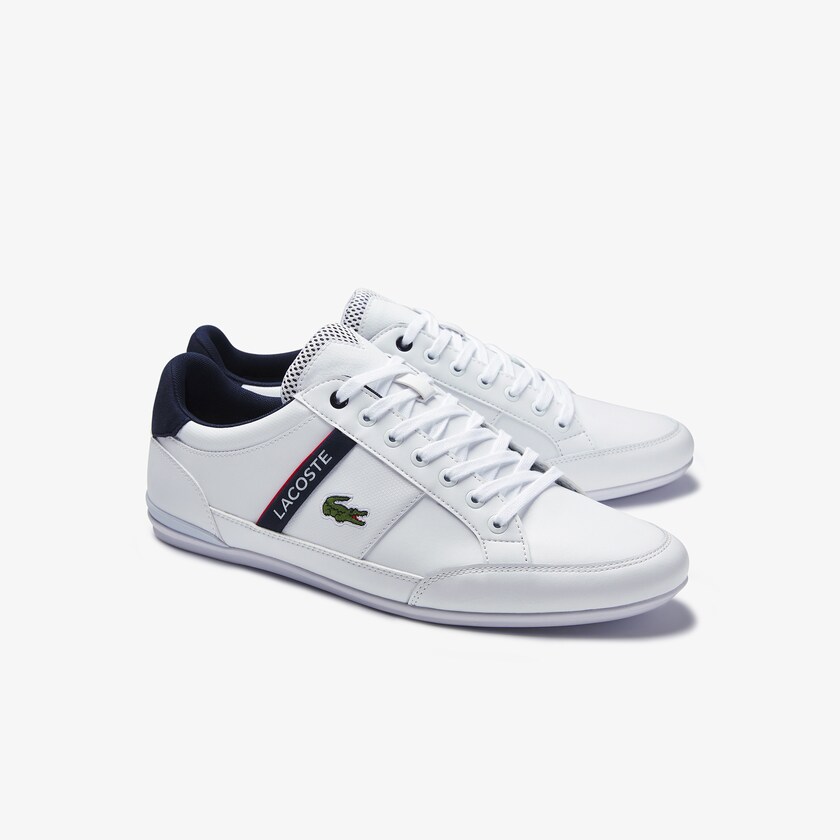 Sapatilhas Branco Bege Masculino Lacoste Chaymon Textile and Synthetic KV3-67406M5