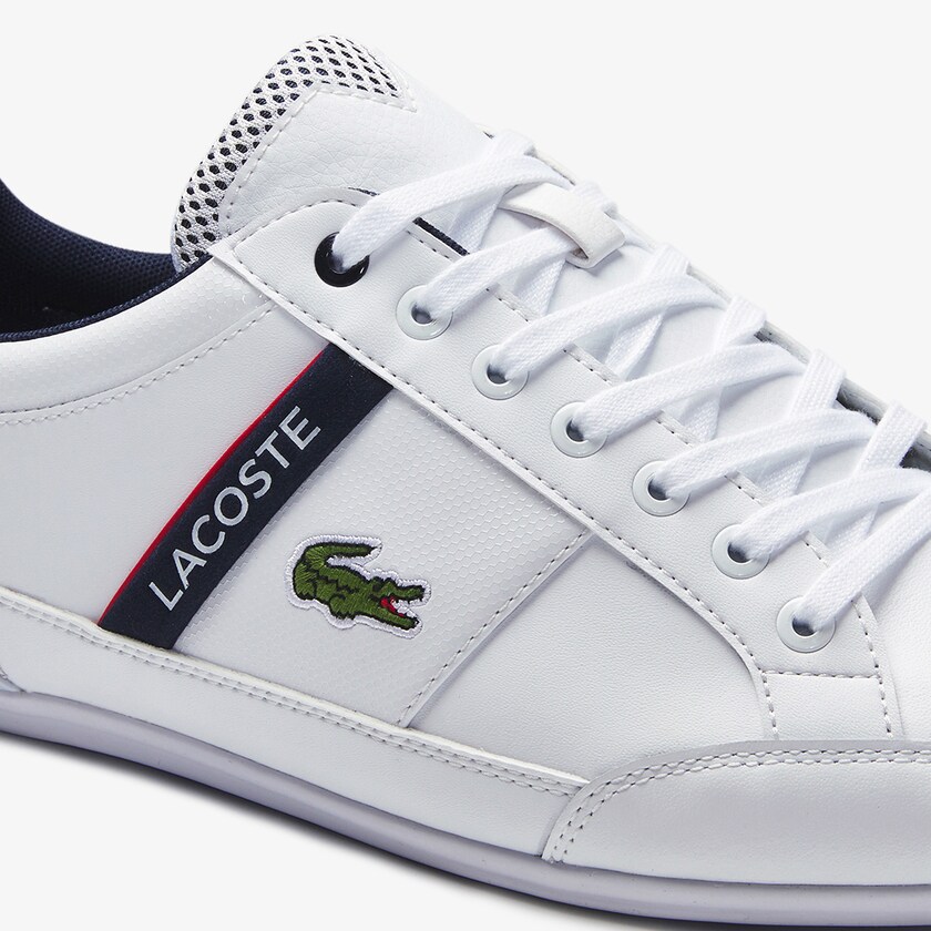 Sapatilhas Branco Bege Masculino Lacoste Chaymon Textile and Synthetic KV3-67406M5