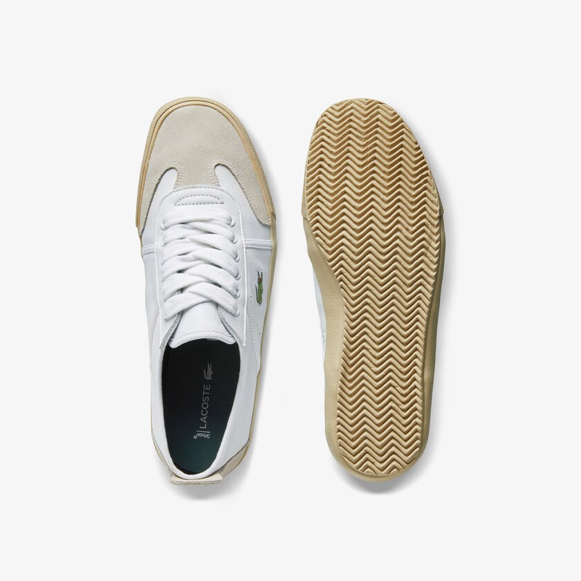 Sapatilhas Branco Branco Feminino Lacoste Contest Leather and Suede OY7-11571G9
