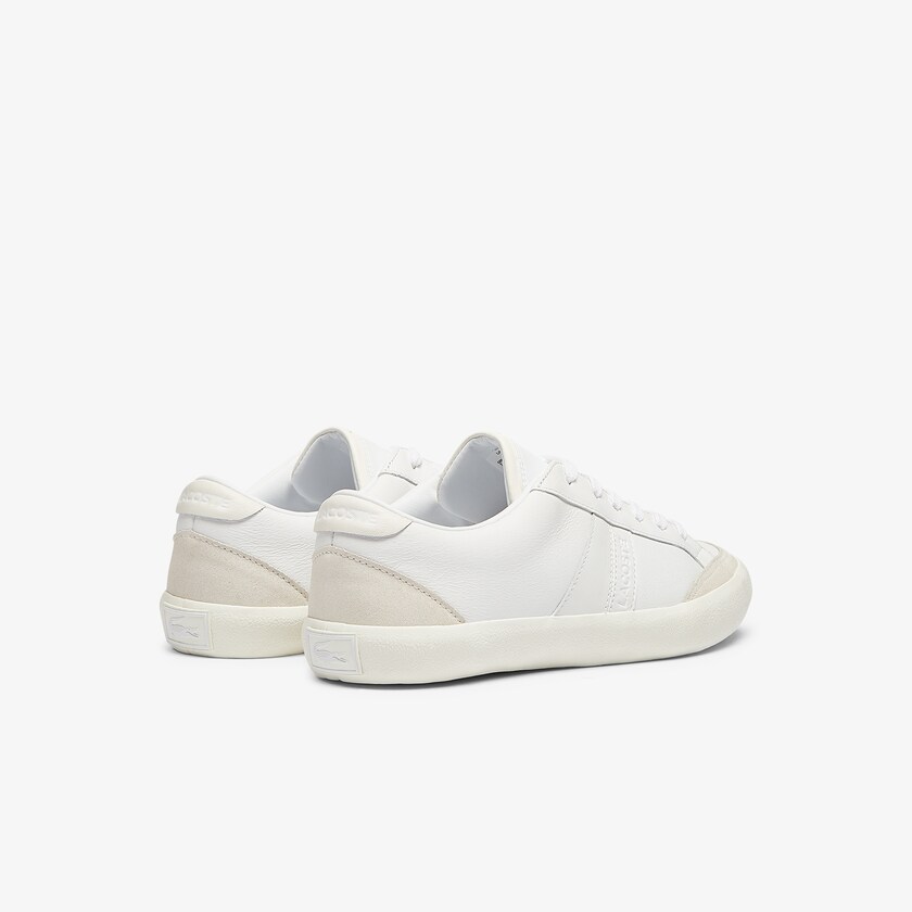 Sapatilhas Branco Cinzentas Feminino Lacoste Coupole Leather Textured BN1-09730K7