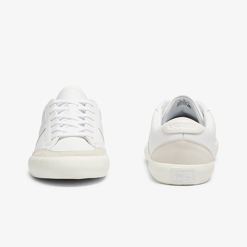 Sapatilhas Branco Cinzentas Feminino Lacoste Coupole Leather Textured BN1-09730K7