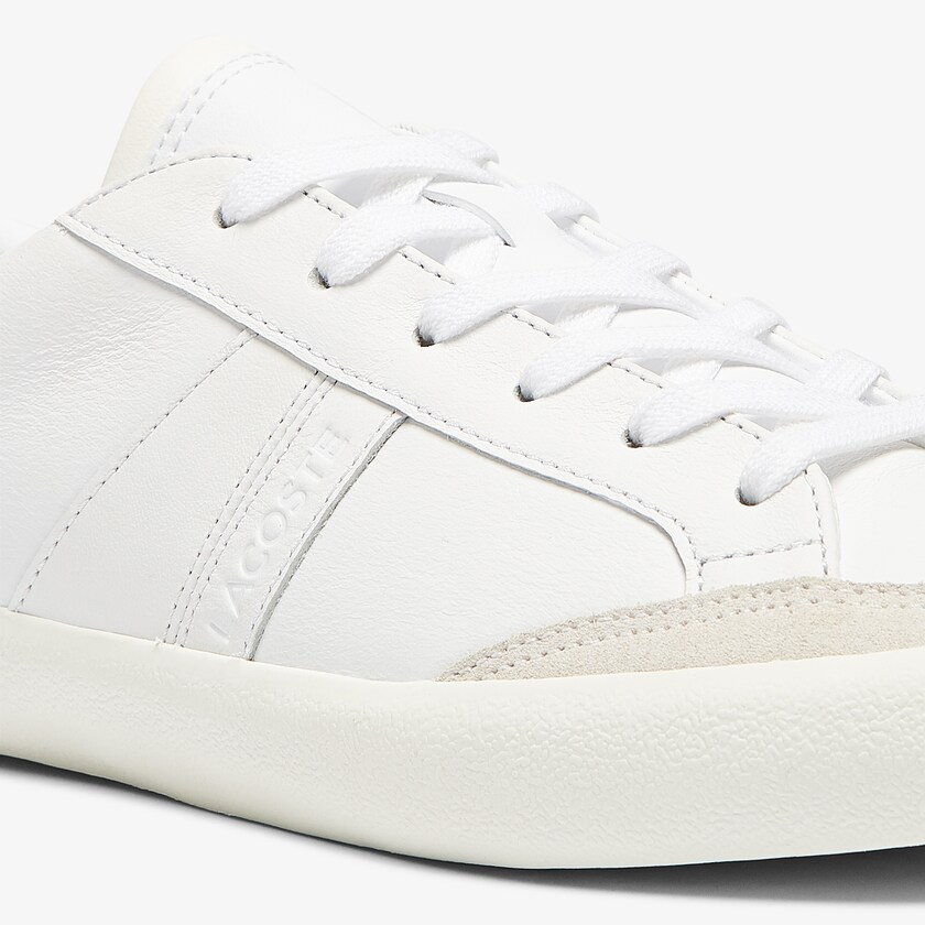 Sapatilhas Branco Cinzentas Feminino Lacoste Coupole Leather Textured BN1-09730K7