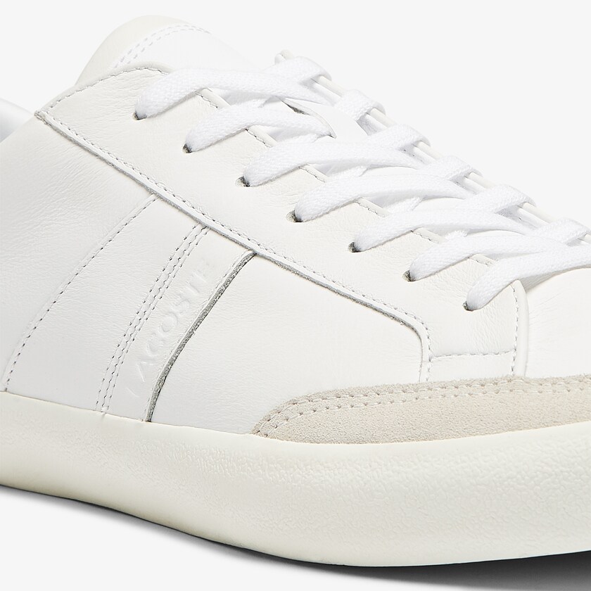 Sapatilhas Branco Cinzentas Masculino Lacoste Coupole Leather and Suede IT9-84788G1