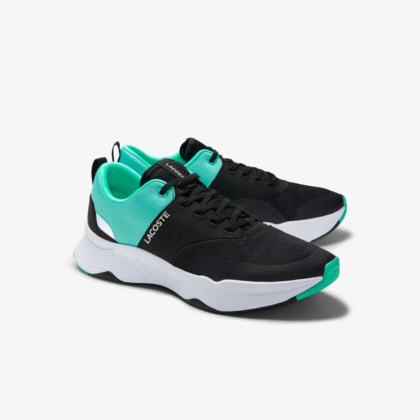 Sapatilhas Pretas Turquesa Masculino Lacoste Court-Drive Plus Textile SX2-42014K2