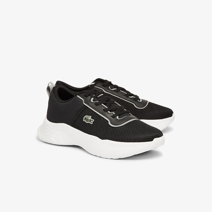 Sapatilhas Pretas Cinzentas Criança Lacoste Court-Drive Textile Air Mesh MC6-81408V0