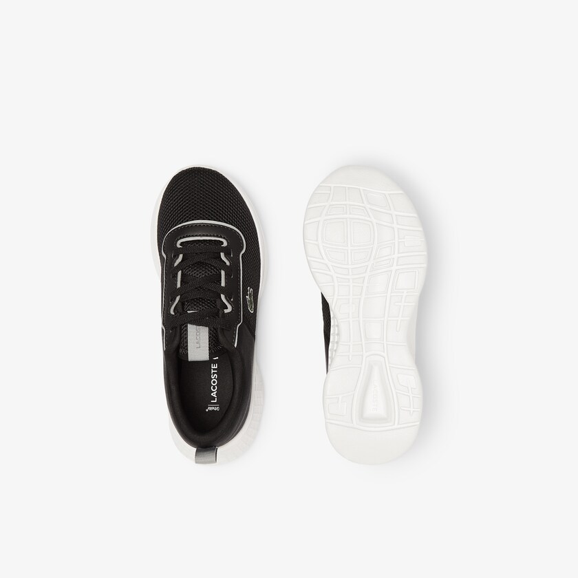 Sapatilhas Pretas Cinzentas Criança Lacoste Court-Drive Textile Air Mesh MC6-81408V0