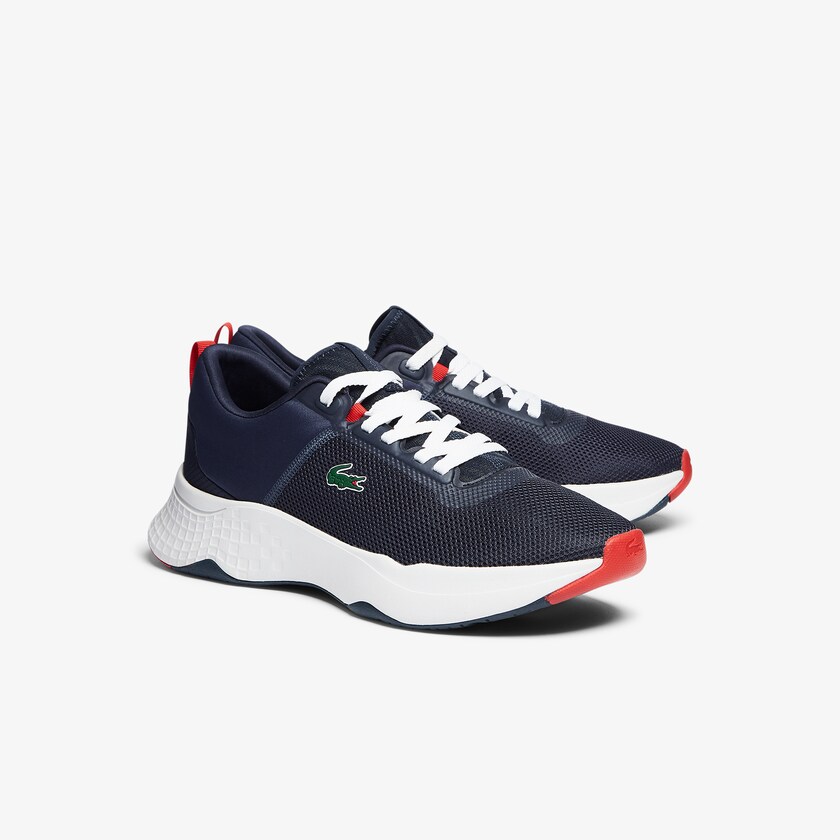 Sapatilhas Azul Marinho Branco Masculino Lacoste Court-Drive Textile TM6-95369J0