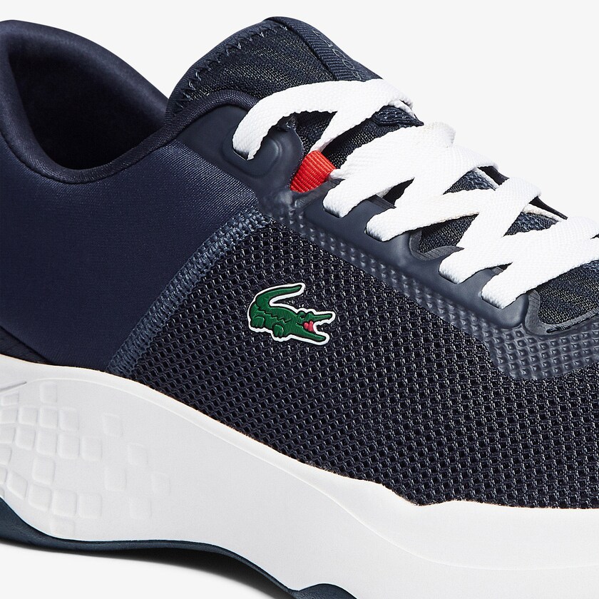 Sapatilhas Azul Marinho Branco Masculino Lacoste Court-Drive Textile TM6-95369J0