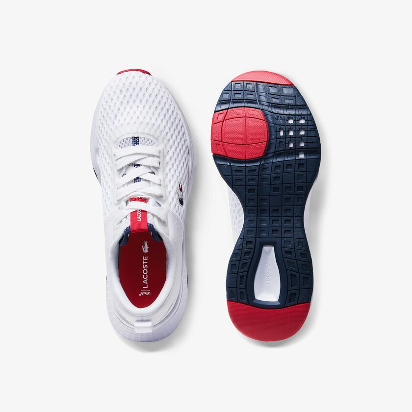 Sapatilhas Branco Azul Marinho Vermelhas Feminino Lacoste Court-Drive Tricolour Textile XL4-22912K5