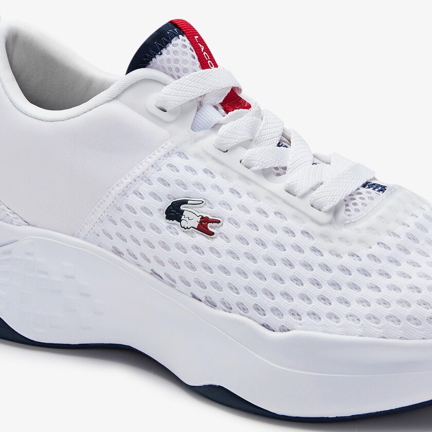 Sapatilhas Branco Azul Marinho Vermelhas Feminino Lacoste Court-Drive Tricolour Textile XL4-22912K5
