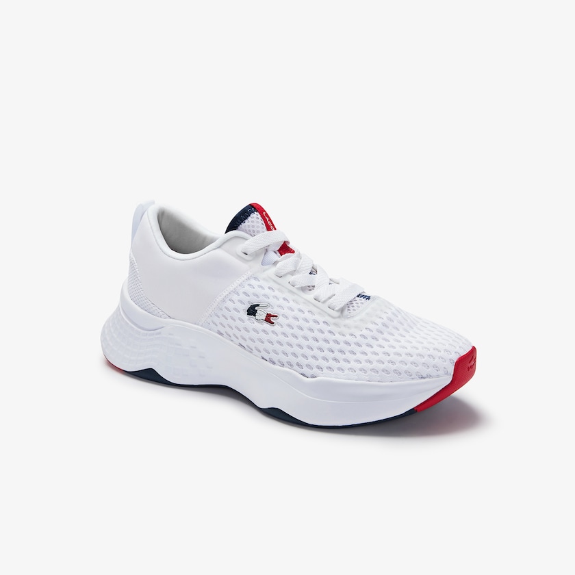 Sapatilhas Branco Azul Marinho Vermelhas Feminino Lacoste Court-Drive Tricolour Textile XL4-22912K5