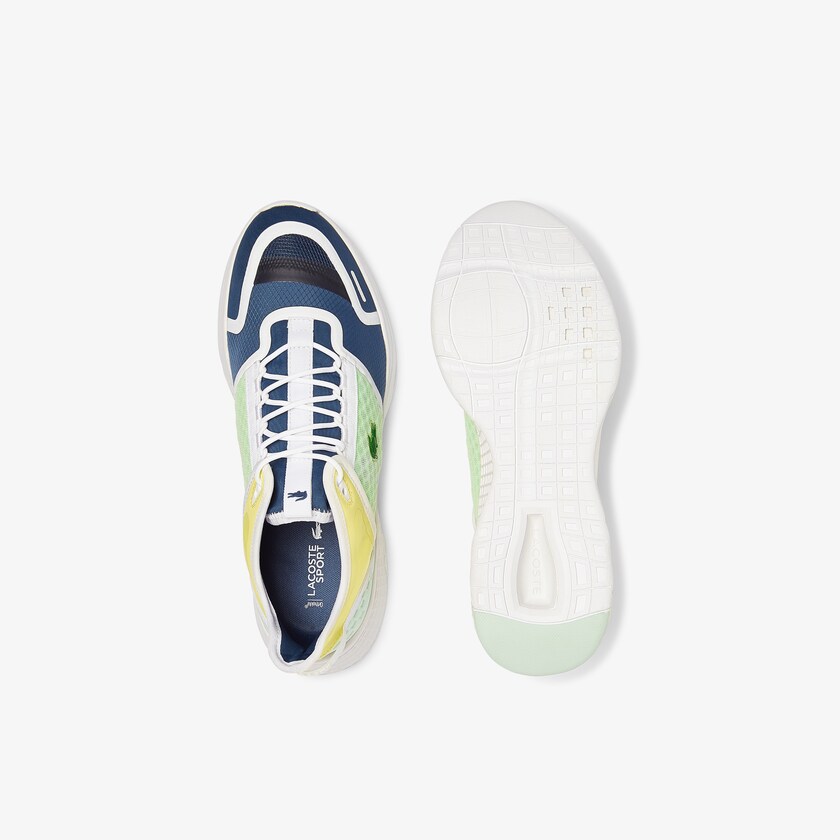 Sapatilhas Azuis Escuro Branco Masculino Lacoste Court-Drive Vantage Citrus-Pop Textile HL1-51125F1