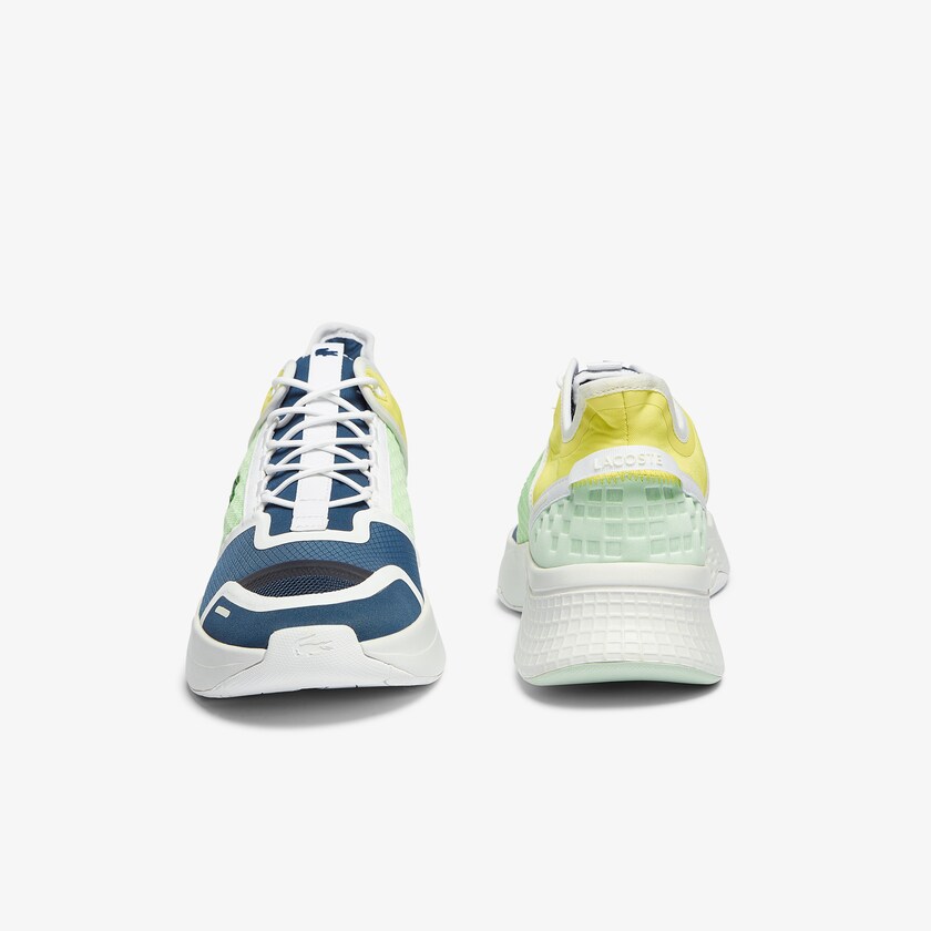 Sapatilhas Azuis Escuro Branco Masculino Lacoste Court-Drive Vantage Citrus-Pop Textile HL1-51125F1