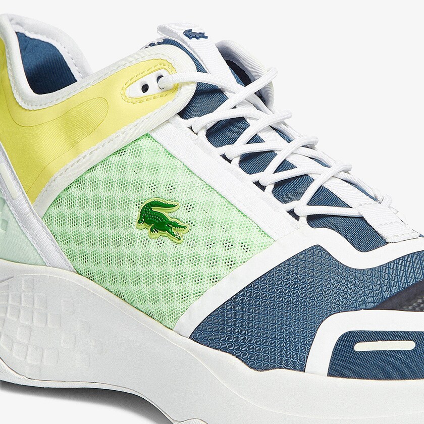 Sapatilhas Azuis Escuro Branco Masculino Lacoste Court-Drive Vantage Citrus-Pop Textile HL1-51125F1