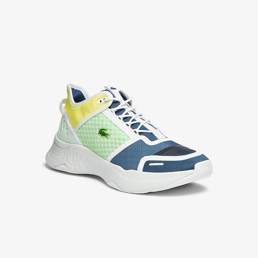Sapatilhas Azuis Escuro Branco Masculino Lacoste Court-Drive Vantage Citrus-Pop Textile HL1-51125F1